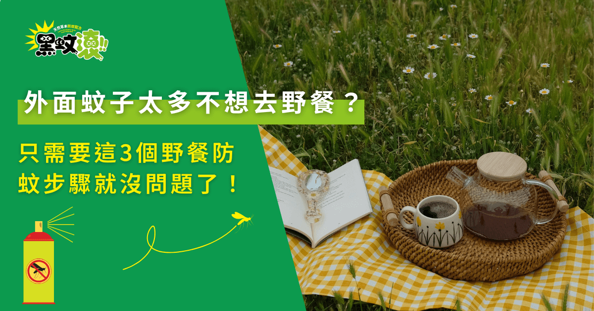 外面蚊子太多不想去野餐？只需要這3個野餐防蚊步驟就沒問題了！